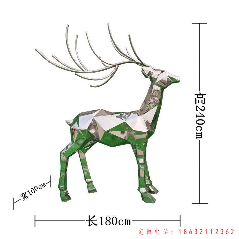 不锈钢鹿雕塑 (495)