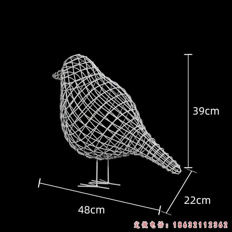 不锈钢小鸟动物雕塑 (3)
